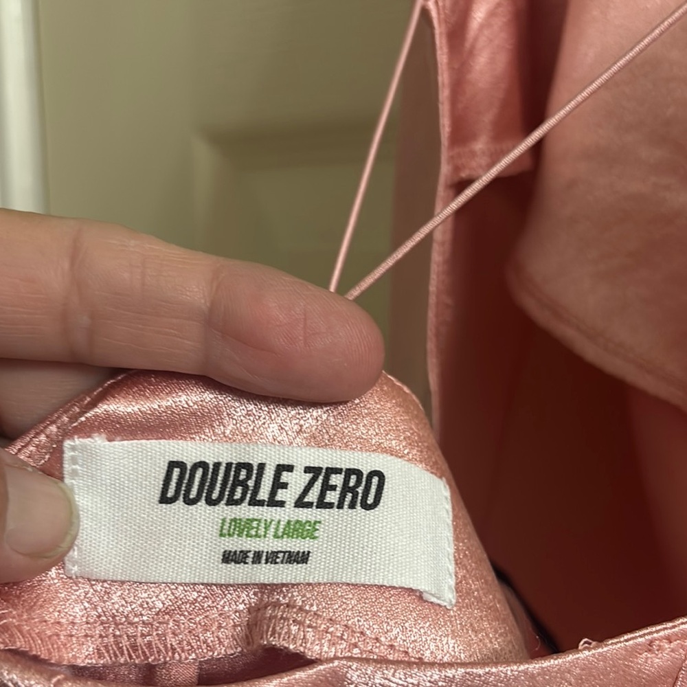 Double Zero Blush Satin Mini Dress - Picture 3 of 3